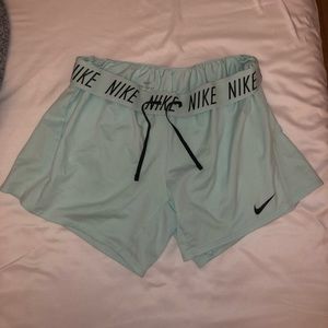 RARE nike light teal blue athletic shorts size M
